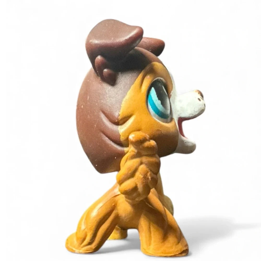 LPS Hasbro #237 Brown/White Border Collie Dog Open-Mouth Blue Eyes 2007 G1‎ Rare